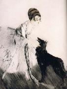 Louis Lcart Black Dog oil painting artist